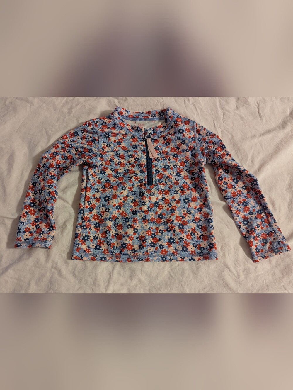 Kids Ruffle Butts Swim Top Floral Girls Size 3T